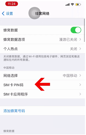 香河苹果14维修网分享如何给iPhone14的SIM卡设置密码 